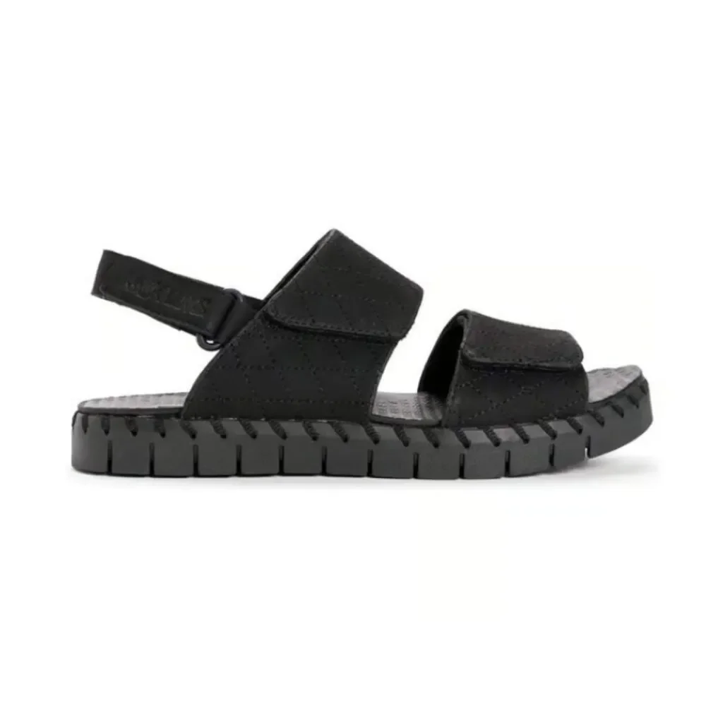 Muk Luks Black Comfort Sport Sandals Adjustable Strap Shoes Size 8 & 8.5